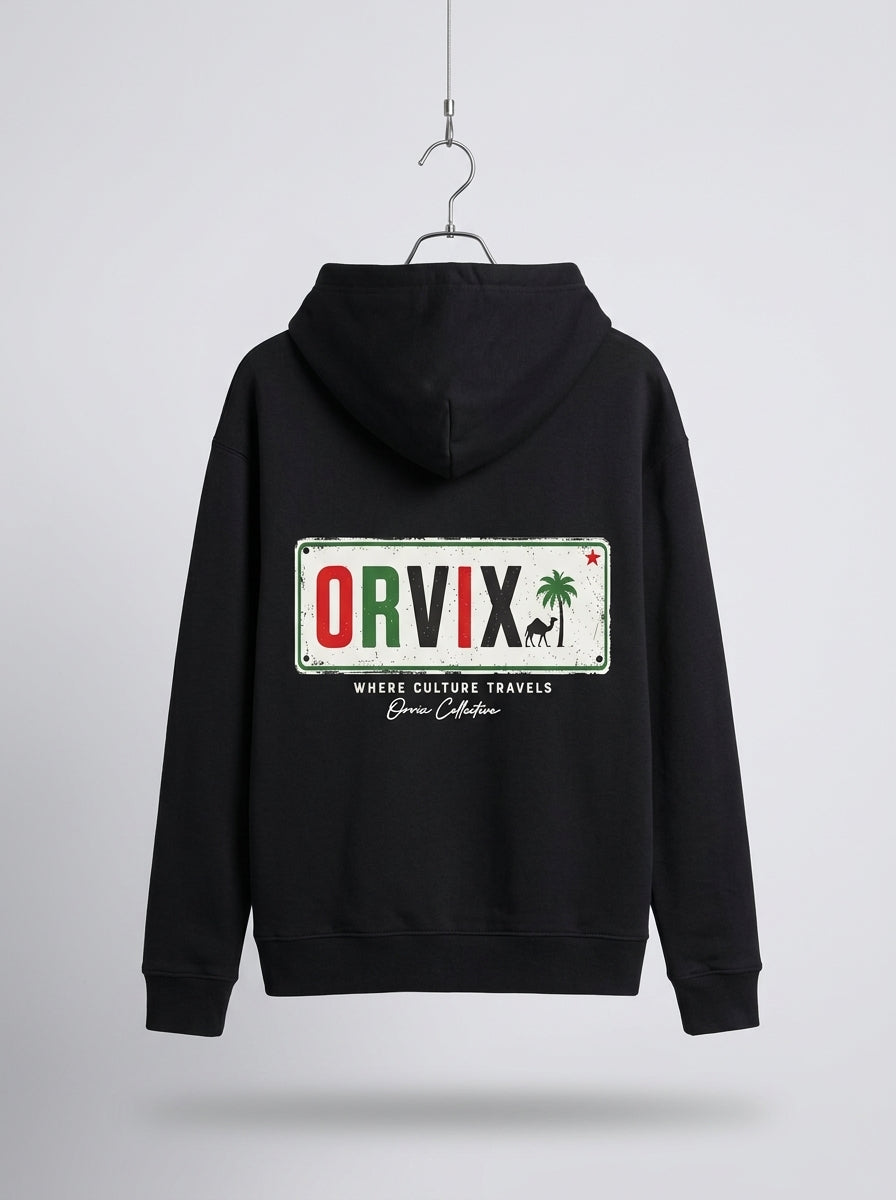 ORVIX Culture Travels Zip Hoodie – Black