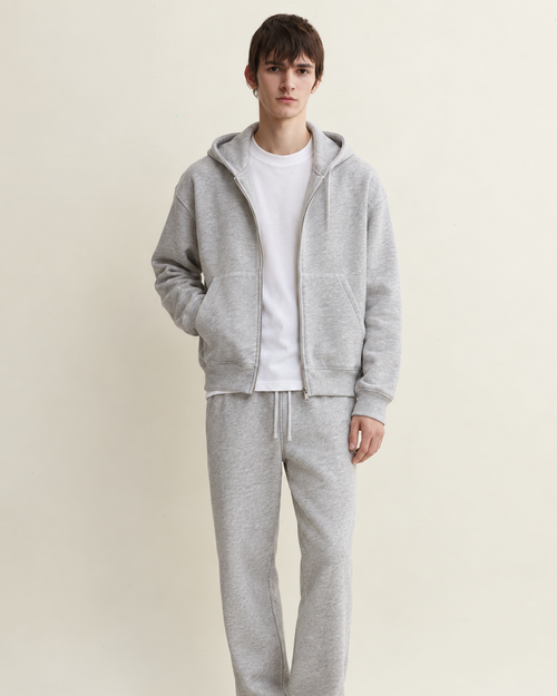 Essential Grey Zip-Up Tracksuit Set