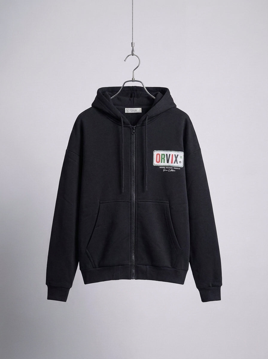 ORVIX Culture Travels Zip Hoodie – Black